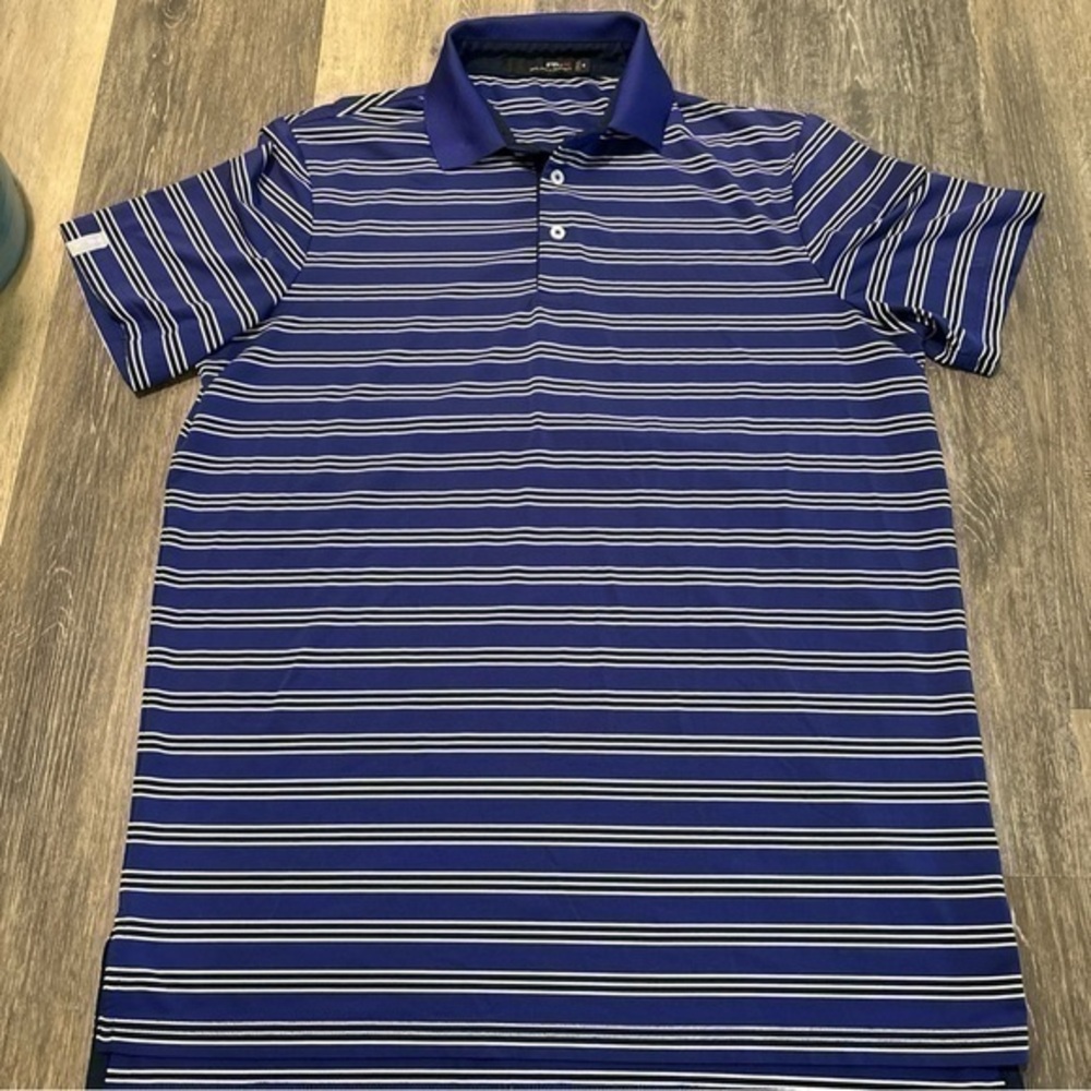 Ralph Lauren RLX Striped Polo Golf Shirt Medium